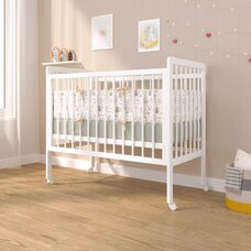 Кроватка детская PITUSO TINY колесо Белая аляска