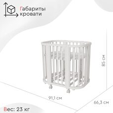 Кроватка трансформер 5в1 TOMIX NUVELLA белый