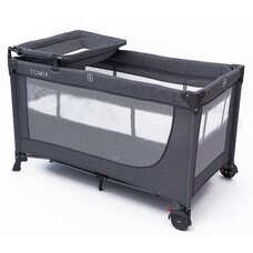 Детский двухуровневый манеж LULLABY Lux TOMIX Grey