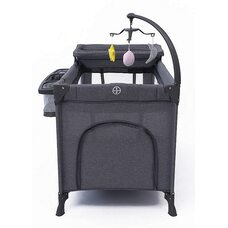 Детский двухуровневый манеж LULLABY Lux TOMIX Grey