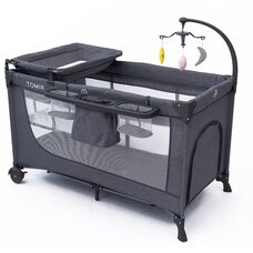 Детский двухуровневый манеж LULLABY Lux TOMIX Grey