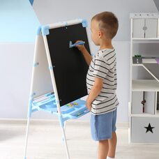 Доска знаний-мольберт НИКА двусторонний Голубой ДЗМ2/Г