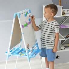 Доска знаний-мольберт НИКА двусторонний Голубой ДЗМ2/Г