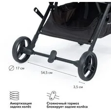Прогулочная коляска с переставным блоком Flex 360 Happy Baby black