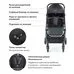 Прогулочная коляска с переставным блоком Flex 360 Happy Baby black