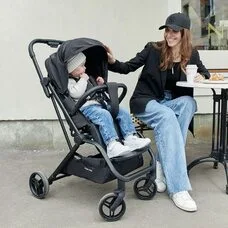 Прогулочная коляска с переставным блоком Flex 360 Happy Baby black
