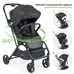 Прогулочная коляска с переставным блоком Flex 360 Happy Baby black