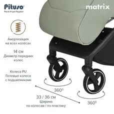 Прогулочная коляска компактно складывается MATRIX PITUSO Emerald mood