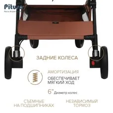 Коляска прогулочная PERA PITUSO Coffee