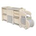 Стеллаж для игрушек с ящиками PITUSO Машинка MAX Grey Beige