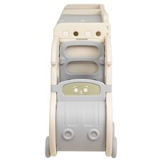 Стеллаж для игрушек с ящиками PITUSO Машинка MAX Grey Beige