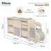 Стеллаж для игрушек с ящиками PITUSO Машинка MAX Grey Beige