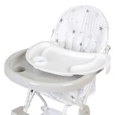 Стульчик для кормления Polini kids 252 Звездное сияние белый-серый