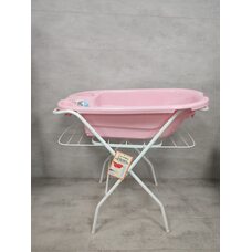 Ванночка детская с встроенной горкой и со сливом 92 см Бытпласт Розовый