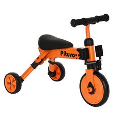 Велосипед-беговел складной 2в1 трехколесный Pituso Букашка Оранжевый
