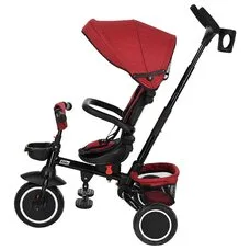 Велосипед детский складной с родительской ручкой Elite PITUSO Plus Red Maroon