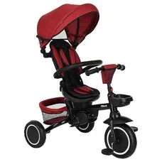 Велосипед детский складной с родительской ручкой Elite PITUSO Plus Red Maroon