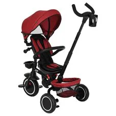 Велосипед детский складной с родительской ручкой Elite PITUSO Plus Red Maroon