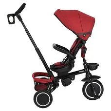 Велосипед детский складной с родительской ручкой Elite PITUSO Plus Red Maroon