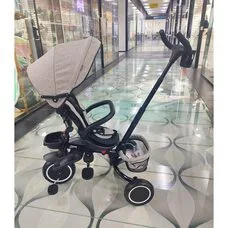 Велосипед детский складной с родительской ручкой Elite PITUSO Plus Beige