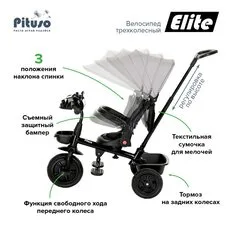 Трехколесный велосипед Elite Grey Pituso