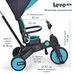 Велосипед детский складной трехколесный Leve Lux PITUSO Ice Blue