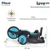 Велосипед детский складной трехколесный Leve Lux PITUSO Ice Blue