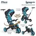 Велосипед детский складной трехколесный Leve Lux PITUSO Ice Blue